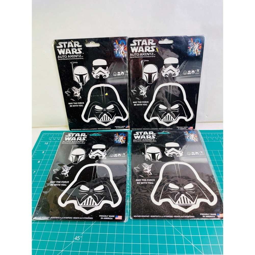 Star Wars Auto Axentz Lot of 4 Vehicle Decals Licensed Peel N Stick Car Decal